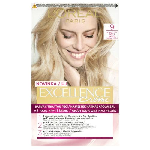 L'Oréal Paris Excellence Creme Triple Protection 48 ml barva na vlasy pro ženy 9 Natural Light Blonde