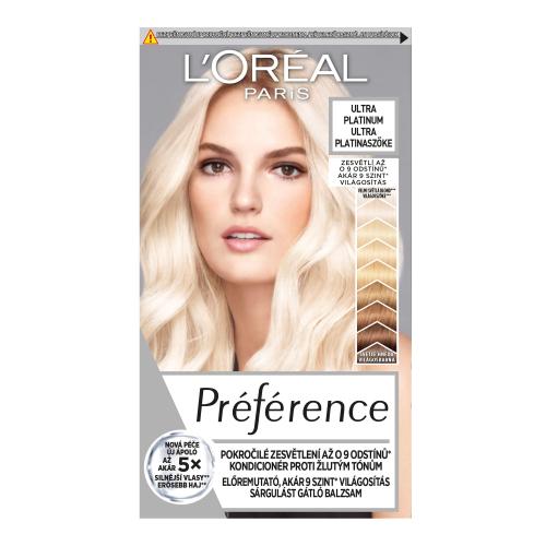 L'Oréal Paris Préférence Les Blondissimes 60 ml barva na vlasy pro ženy Ultra Platinum
