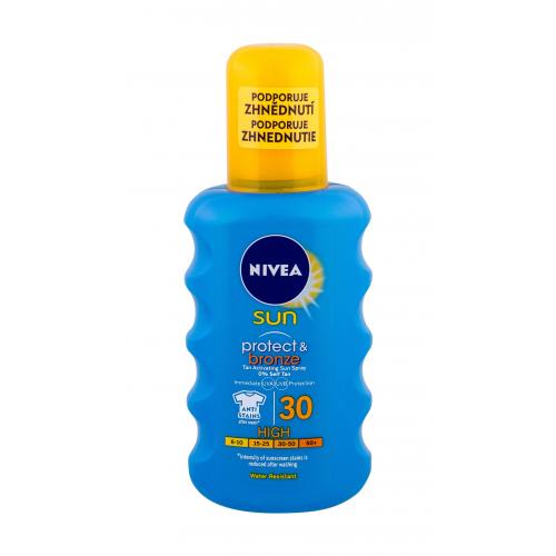 Nivea Sun Protect & Bronze Sun Spray SPF30 200 ml voděodolný sprej podporující zhnědnutí unisex
