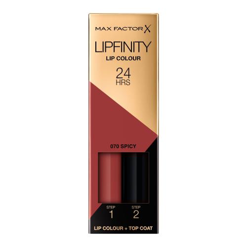 Max Factor Lipfinity Lip Colour dlouhotrvající rtěnka s balzámem odstín 70 Spicy 4,2 g