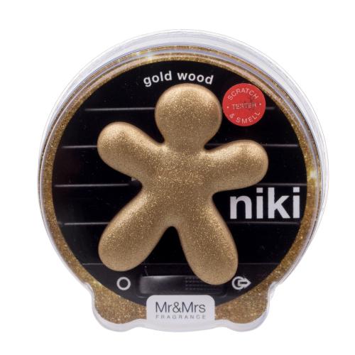 Mr&Mrs Fragrance Niki Gold Wood 1 ks vůně do auta unisex