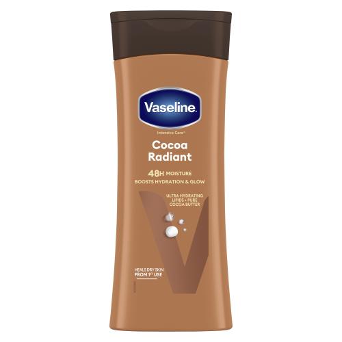 Vaseline Intensive Care Cocoa Radiant 400 ml rozjasňující tělové mléko pro suchou pokožku unisex
