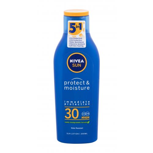 Nivea Sun Protect & Moisture SPF30 200 ml hydratační mléko na opalování unisex