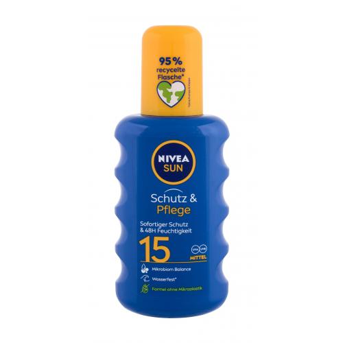 NIVEA SUN Protect & Moisture sprej na opalování SPF 15 200 ml