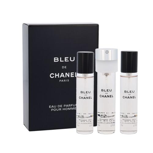 Chanel Bleu de Chanel 3x 20 ml 60 ml parfémovaná voda Náplň pro muže