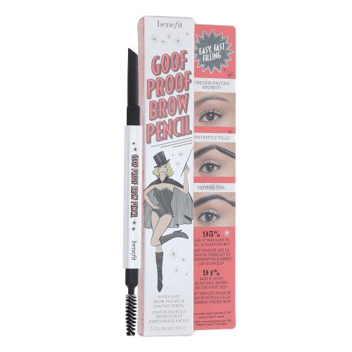 Benefit Goof Proof tužka na obočí s kartáčkem odstín 06 Cool Soft Black 0.34 g