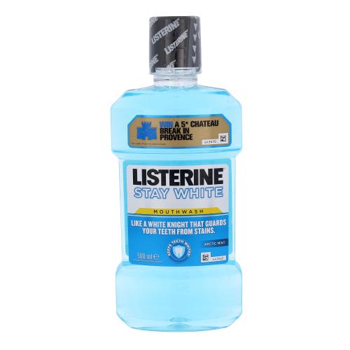 Listerine Stay White Mouthwash 500 ml ústní voda pro svěží dech unisex