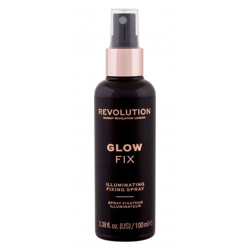 Makeup Revolution London Glow Fix Illuminating Fixing Spray 100 ml rozjasňující fixační sprej pro ženy