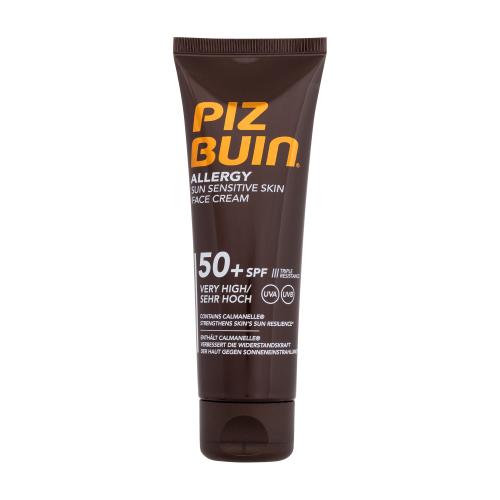 PIZ BUIN Allergy Sun Sensitive Skin Face Cream SPF50+ 50 ml voděodolný opalovací krém na obličej proti sluneční alergii unisex