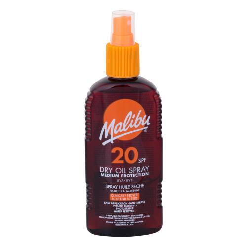 Malibu Dry Oil Spray SPF20 200 ml voděodolný sprej na opalování unisex