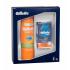 Gillette Fusion5 Ultra Sensitive + Cooling Dárková kazeta gel na holení 200 ml + balzám po holení Gillette Pro 3in1 SPF15 50 ml