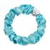 By Eloise London Silk Scrunchie Silver Heart Gumička na vlasy pro ženy 1 ks Odstín Turquoise