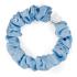 By Eloise London Silk Scrunchie Silver Heart Gumička na vlasy pro ženy 1 ks Odstín Sky Blue