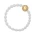 By Eloise London Gold Bling Tennis Ball Gumička na vlasy pro ženy 1 ks Odstín White