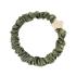 By Eloise London Skinny Silk Scrunchie Gold Star Gumička na vlasy pro ženy 1 ks Odstín Olive Green