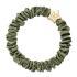 By Eloise London Skinny Silk Scrunchie Gold Star Gumička na vlasy pro ženy 1 ks Odstín Olive Green