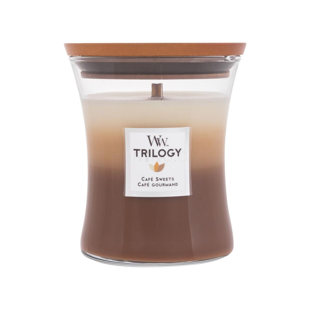 WoodWick Trilogy Café Sweets Vonná svíčka 275 g ELNINO.CZ