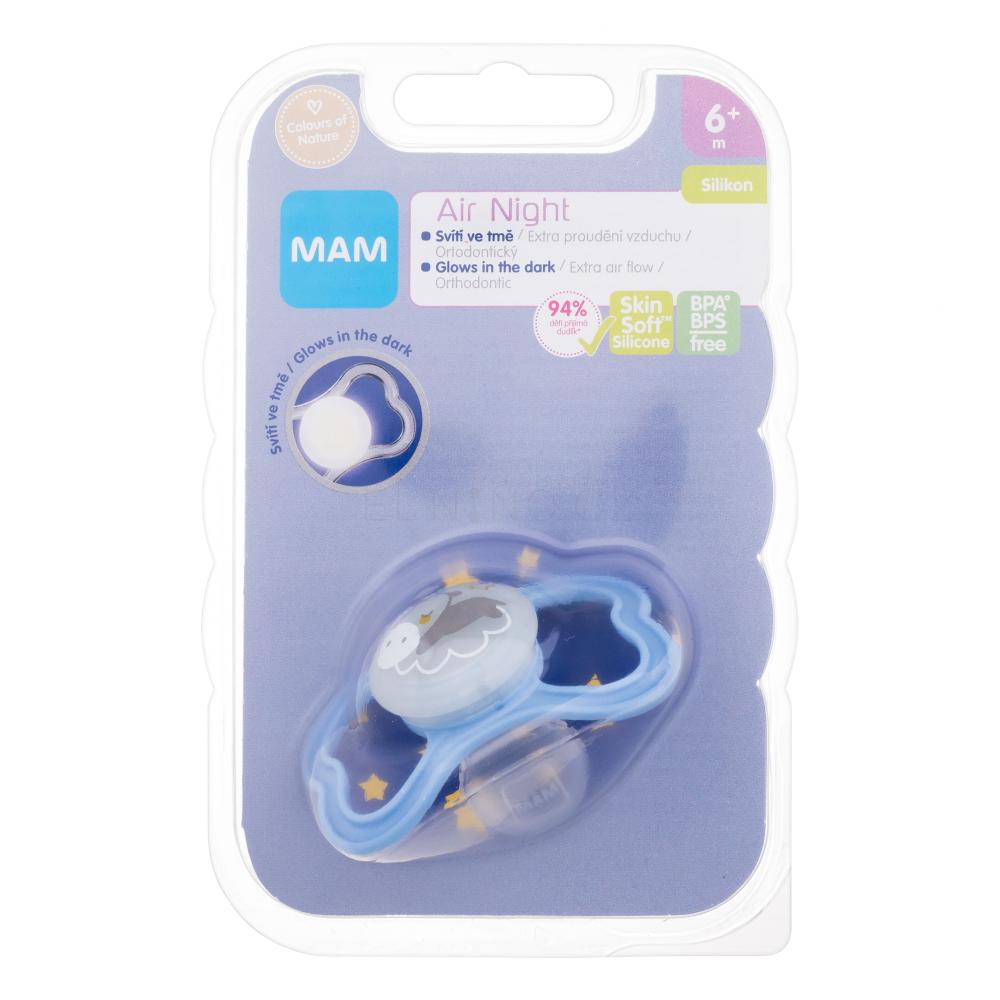 MAM Air Night Silicone Pacifier 6m+ Hippo Dudlík pro děti 1 ks ELNINO.CZ