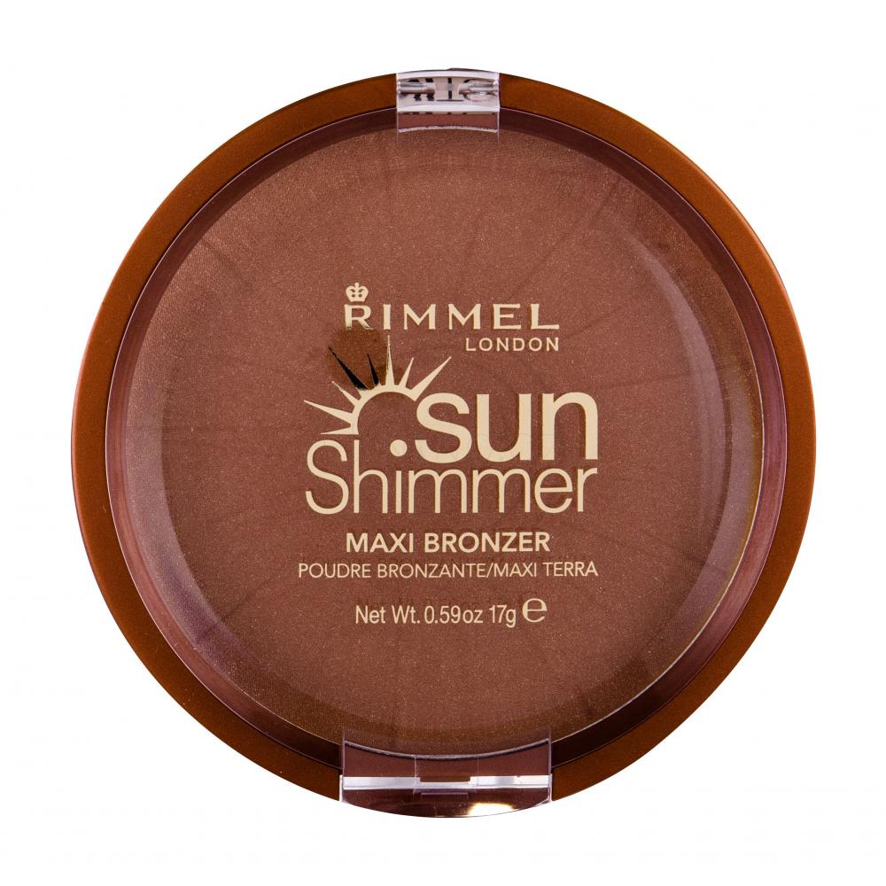 Rimmel London Sun Shimmer Maxi Bronzer pro ženy 17 g Odstín 004 Sun
