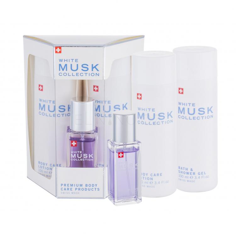 MUSK Collection White Dárková kazeta parfémovaná voda 15 ml + tělové mléko 100 ml + sprchový gel 100 ml