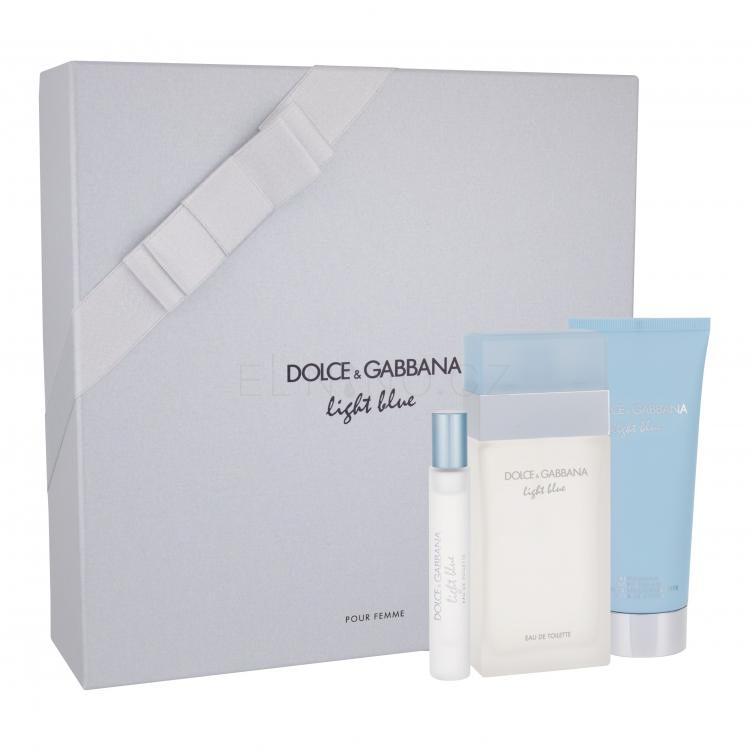 Dolce&amp;Gabbana Light Blue Dárková kazeta toaletní voda 100 ml + tělový krém 100 ml + toaletní voda 7,4 ml