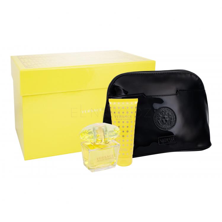 Versace Yellow Diamond Dárková kazeta toaletní voda 90 ml + tělové mléko 100 ml + kosmetická taška