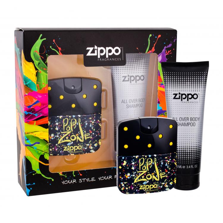 Zippo Fragrances Popzone Dárková kazeta toaletní voda 40 ml + sprchový gel 100 ml poškozená krabička