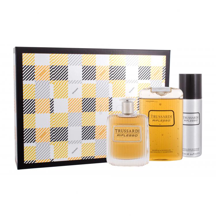 Trussardi Riflesso Dárková kazeta toaletní voda 100 ml + sprchový gel 200 ml + deodorant 100 ml