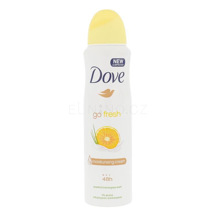 Dove Go Fresh Grapefruit &amp; Lemongrass 48h Antiperspirant pro ženy 150 ml