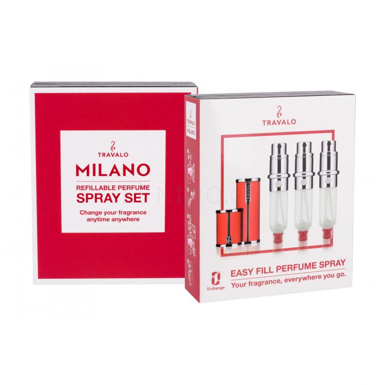 Travalo Milano Plnitelný flakón 3x5 ml Odstín Red
