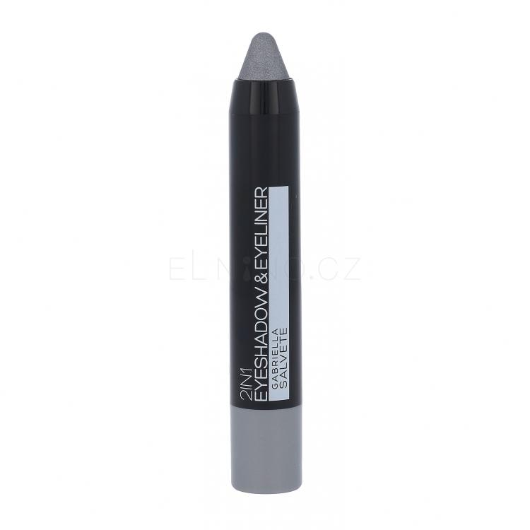Gabriella Salvete Eyeshadow &amp; Eyeliner 2in1 Oční stín pro ženy 3,5 g Odstín 01 Metallic Grey