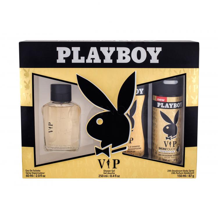 Playboy VIP For Him Dárková kazeta toaletní voda 60 ml + sprchový gel 250 ml + deodorant 150 ml