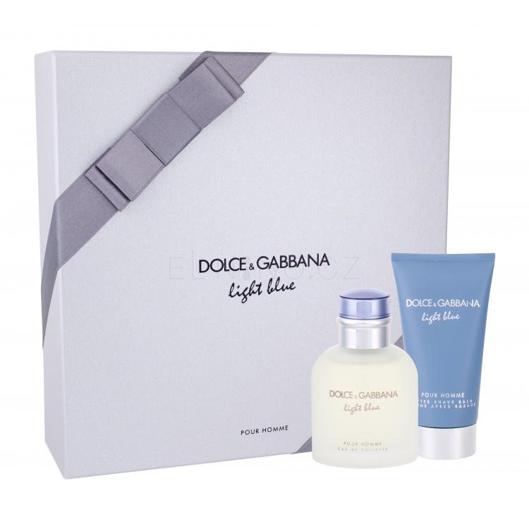 Dolce&amp;Gabbana Light Blue Pour Homme Dárková kazeta toaletní voda 75 ml + balzám po holení 75 ml