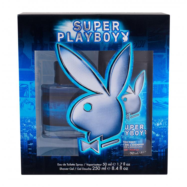 Playboy Super Playboy For Him Dárková kazeta toaletní voda 50 ml + sprchový gel 250 ml