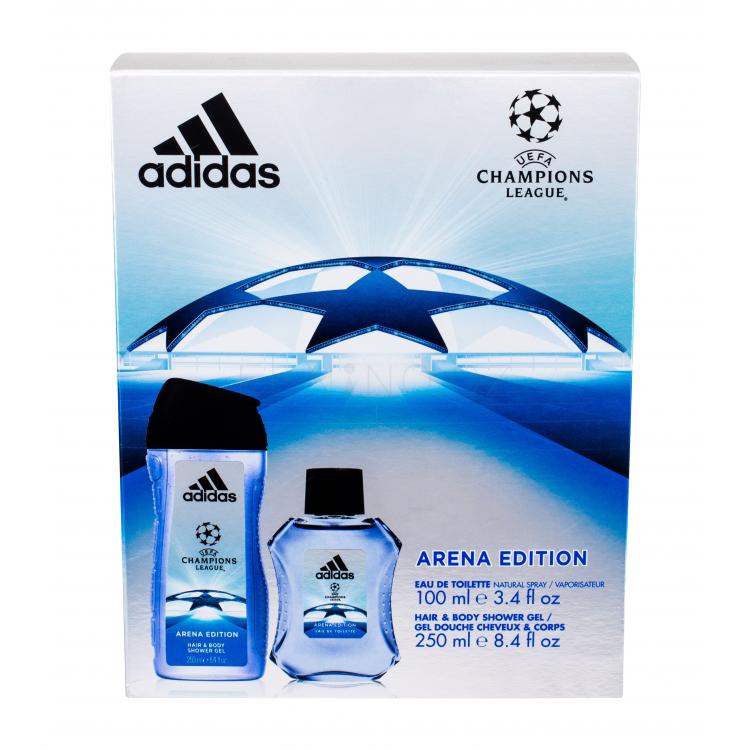 Adidas UEFA Champions League Arena Edition Dárková kazeta toaletní voda 100 ml + sprchový gel 250 ml