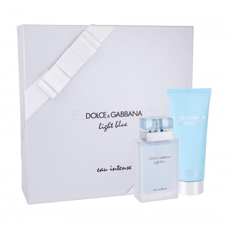 Dolce&amp;Gabbana Light Blue Eau Intense Dárková kazeta parfémovaná voda 50 ml + tělový krém 100 ml