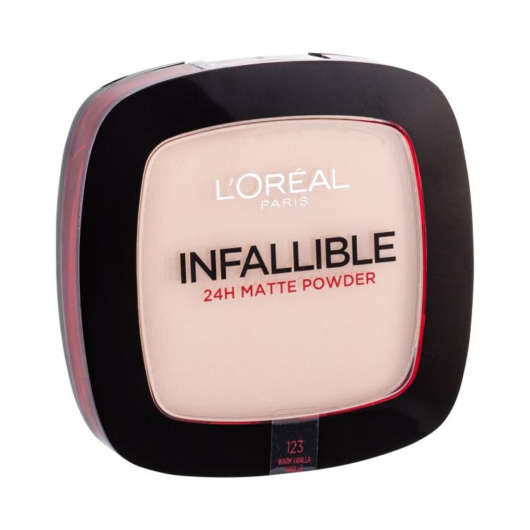 L&#039;Oréal Paris Infaillible 24H Matte Pudr pro ženy 9 g Odstín 123 Warm Vanilla