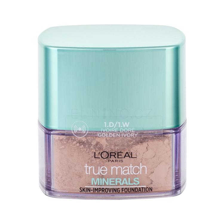 L&#039;Oréal Paris True Match Minerals Skin-Improving Make-up pro ženy 10 g Odstín 1.D/1.W Golden Ivory
