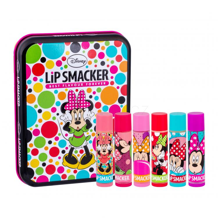 Lip Smacker Disney Minnie Mouse Dárková kazeta balzám na rty 6 x 4 g + plechová krabička