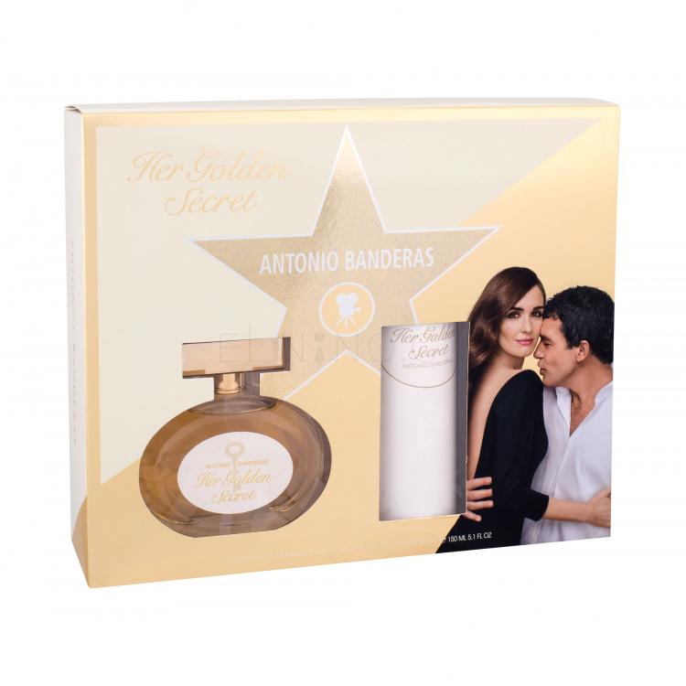 Antonio Banderas Her Golden Secret Dárková kazeta toaletní voda 80 ml + deodorant 150 ml poškozená krabička