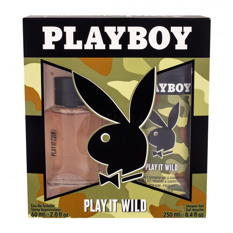 Playboy Play It Wild Dárková kazeta toaletní voda 60 ml + sprchový gel 250 ml poškozená krabička