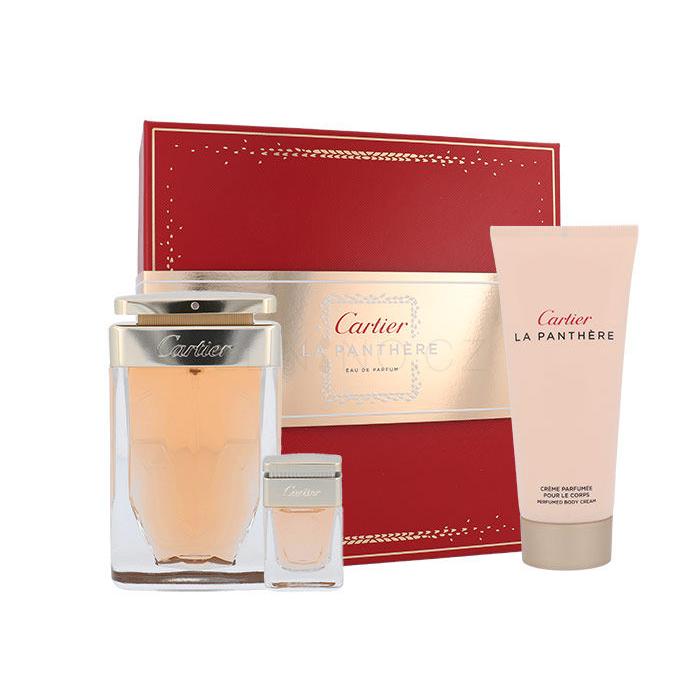 Cartier La Panthère Dárková kazeta parfémovaná voda 75 ml + tělový krém 100 ml + parfémovaná voda 6 ml
