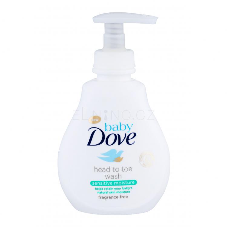 Dove Baby Sensitive Moisture Head To Toe Wash Pěna do koupele pro děti 200 ml poškozený flakon