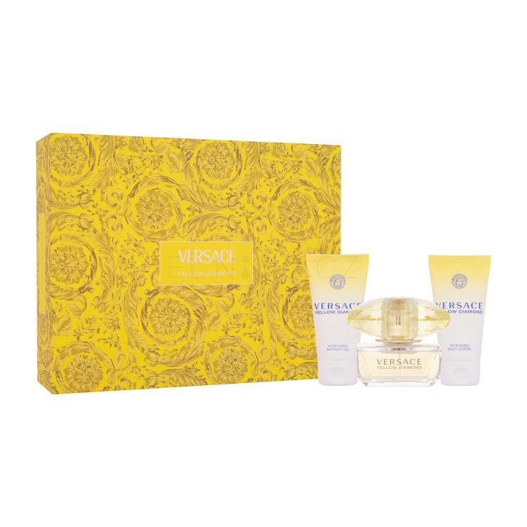 Versace Yellow Diamond Dárková kazeta toaletní voda 50 ml + tělové mléko 50 ml + sprchový gel 50 ml