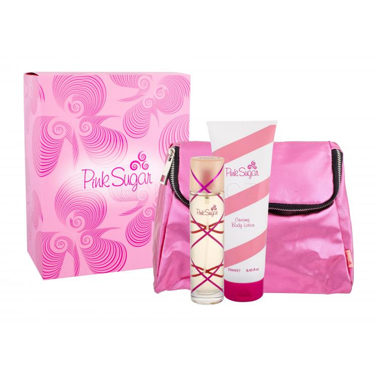 Pink Sugar Pink Sugar Dárková kazeta toaletní voda 100 ml + tělové mléko 250 ml + kosmetická taška