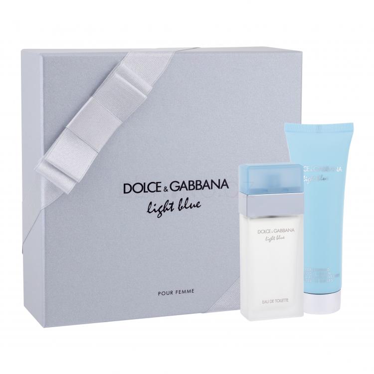 Dolce&amp;Gabbana Light Blue Dárková kazeta toaletní voda 25 ml+ tělový krém 50 ml poškozená krabička