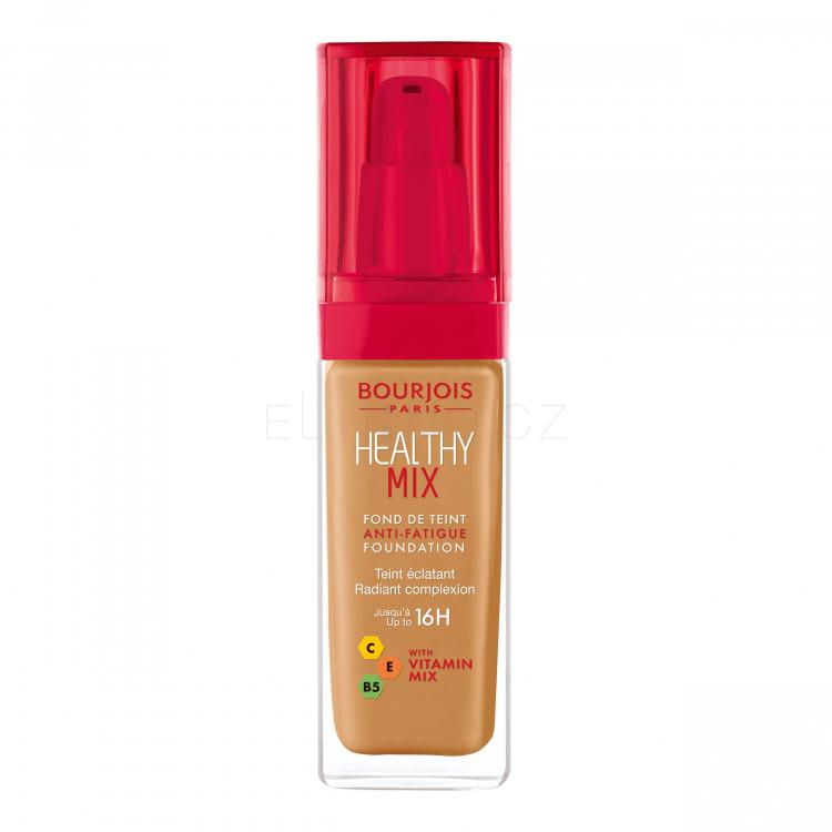 BOURJOIS Paris Healthy Mix Anti-Fatigue Foundation Make-up pro ženy 30 ml Odstín 57,5 Golden Caramel