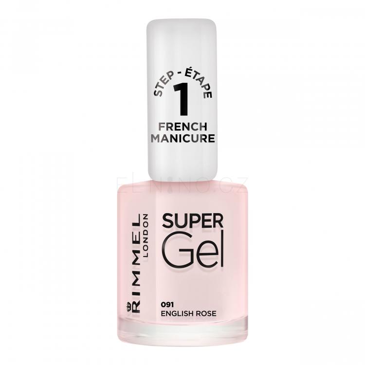 Rimmel London Super Gel French Manicure STEP1 Lak na nehty pro ženy 12 ml Odstín 091 English Rose
