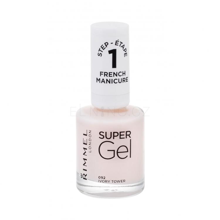 Rimmel London Super Gel French Manicure STEP1 Lak na nehty pro ženy 12 ml Odstín 092 Ivory Tower