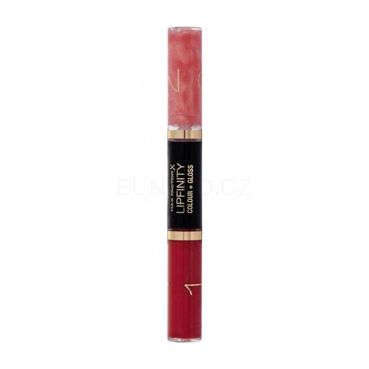Max Factor Lipfinity Colour + Gloss Rtěnka pro ženy 2x3 ml Odstín 560 Radiance Red